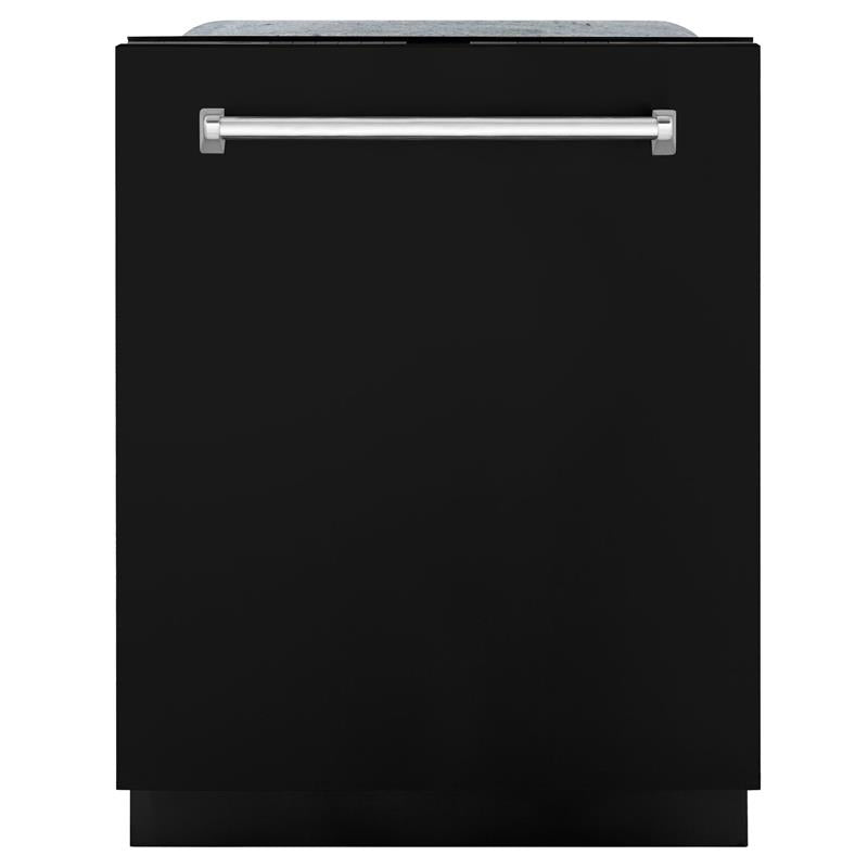 ZLINE 24" Monument Series 3rd Rack Top Touch Control Dishwasher with Stainless Steel Tub, 45dBa (DWMT-24) [Color: Black Matte] - (DWMTBLM24)
