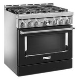 KitchenAid 36'' Smart Commercial-Style Gas Range With 6 Burners - Imperial Black