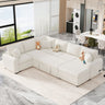 Sectional Sofa Pull-Out Sofa Bed Sleeper With A Storage Ottoman, Three Pillows And Charging Devices For Living Room