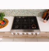 Caf(eback)(TM) 36" Commercial-Style Gas Rangetop with 6 Burners (Natural Gas) - (CGU366P4TW2)