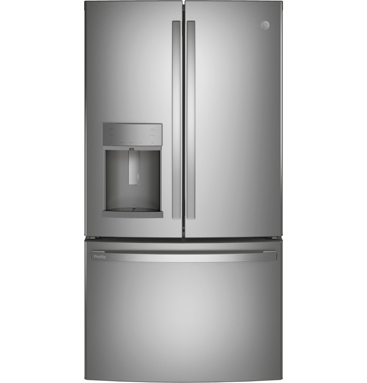 GE Profile(TM) Series 22.1 Cu. Ft. Counter-Depth Fingerprint Resistant French-Door Refrigerator with Door In Door and Hands-Free AutoFill - (PYD22KYNFS)