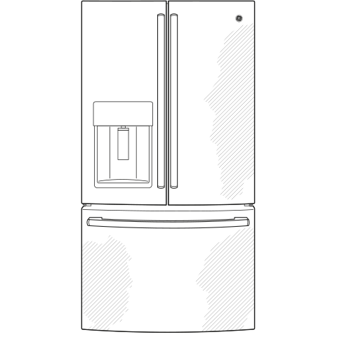 GE(R) ENERGY STAR(R) 25.8 Cu. Ft. French-Door Refrigerator - (GFE26GMKES)