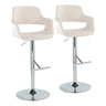 Vintage Flair - Mid Century Modern Adjustable Barstool & Straight T Footrest (Set of 2)