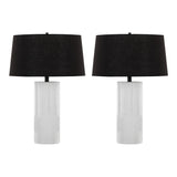 Petra - Contemporary Table Lamp (Set of 2) - Cream / Black