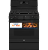 GE(R) 30" Free-Standing Gas Convection Range with No Preheat Air Fry - (JGB735DPBB)