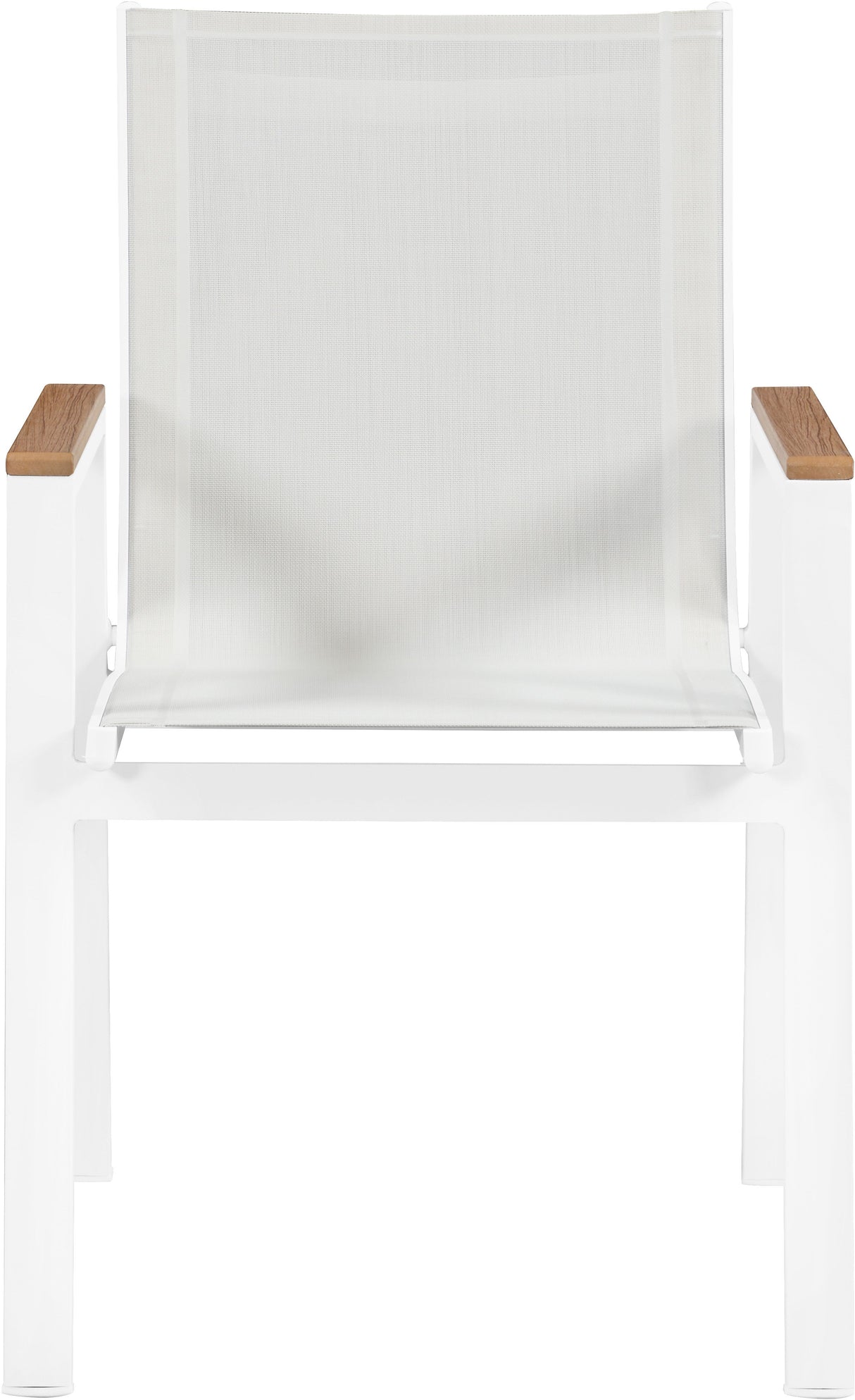 Nizuc - Outdoor Patio Dining Arm Chair (Set of 2) - White - Fabric