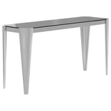 Desmond - Rectangle Glass Top Sofa Table - Pearl Silver