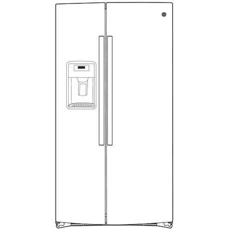 GE(R) 21.8 Cu. Ft. Counter-Depth Side-By-Side Refrigerator - (GZS22IMNES)