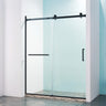 Semi-Frame Single Sliding Shower Door, 304 Stainless Steel, 5 / 16" (8Mm) Thick Sgcc Tempered Clear Glass