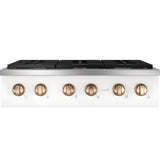 Caf(eback)(TM) 36" Commercial-Style Gas Rangetop with 6 Burners (Natural Gas) - (CGU366P4TW2)