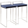 Fuji - Counter Stool Steel With Cushion - Stainless Steel