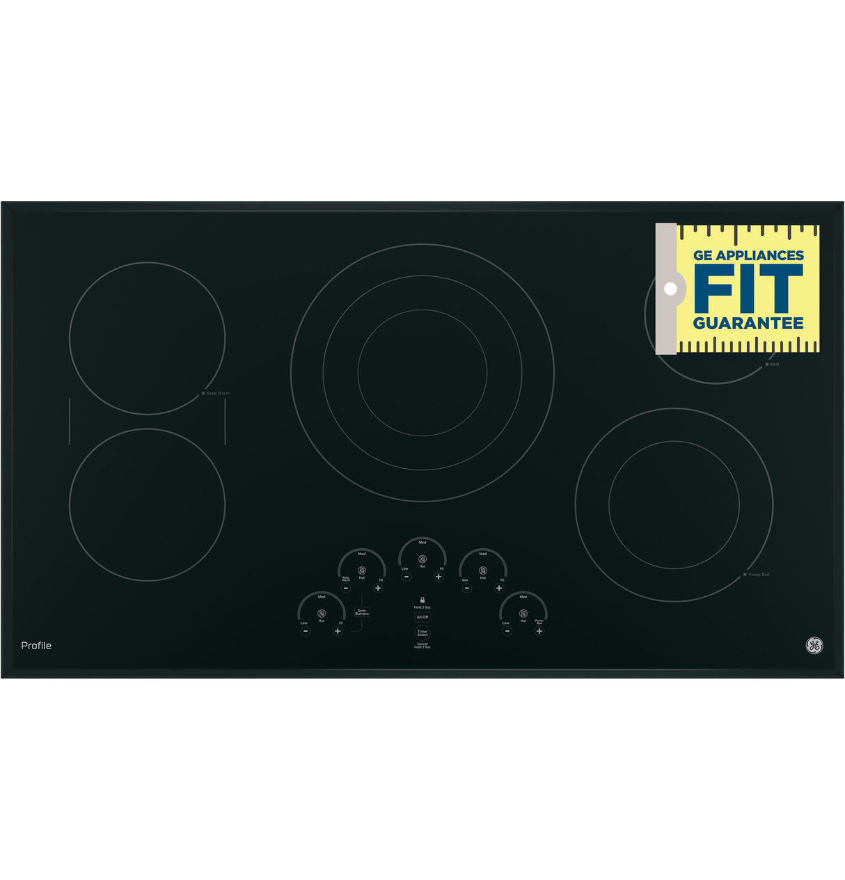 GE Profile(TM) 36" Built-In Touch Control Cooktop - (PP9036DJBB)