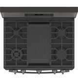 GE Profile(TM) 30" Free-Standing Gas Double Oven Convection Range with No Preheat Air Fry - (PGB965BPTS)