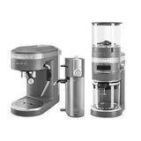 Semi-Automatic Espresso Machine And Automatic Milk Frother Attachment - Matte Charcoal Grey