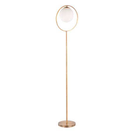 Moon - Contemporary Floor Lamp - Gold / Frosted