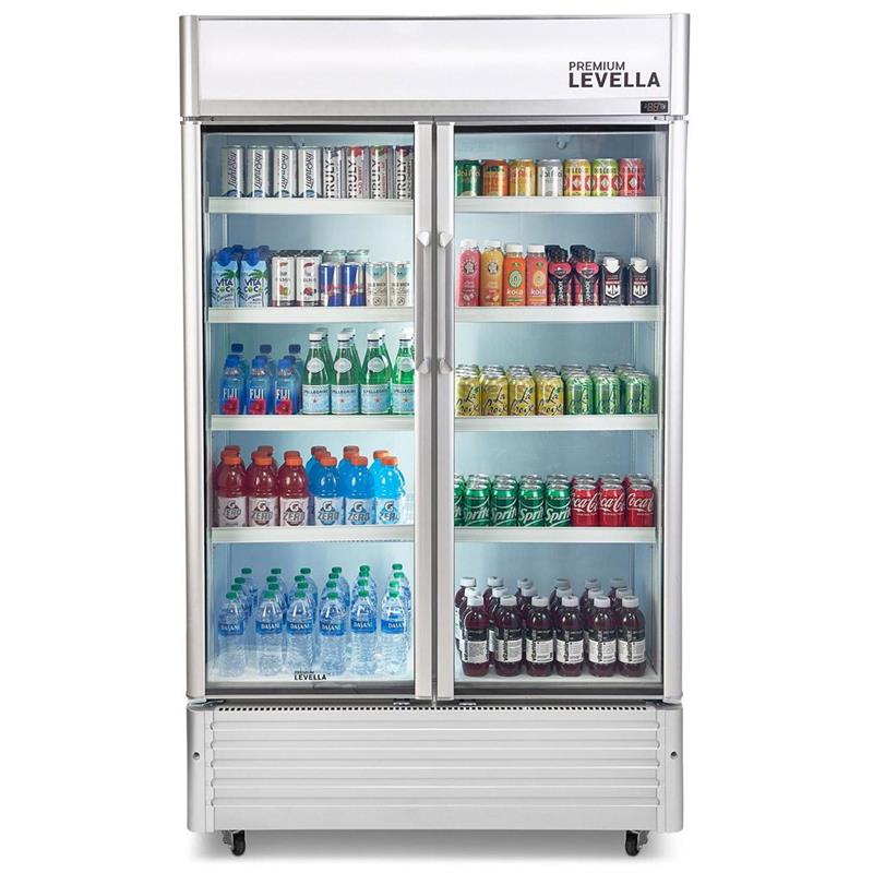 21 cu ft Double Door Display Refrigertor in Silver - (PRN210DX)