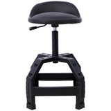 Pneumatic 360 Degree Swivel Stool, Mechanics Rolling Creeper Seat, Heavy Duty Mechanics Stool