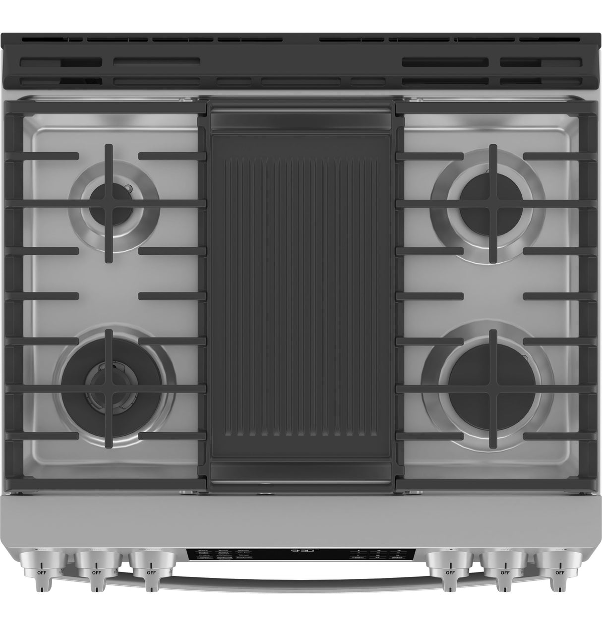 GE Profile(TM) 30" Smart Dual Fuel Slide-In Front-Control Fingerprint Resistant Range - (P2S930YPFS)