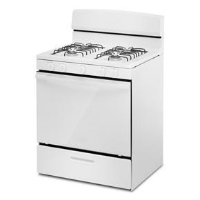 Amana 30" Gas Range With Easy-Clean Glass Door - White