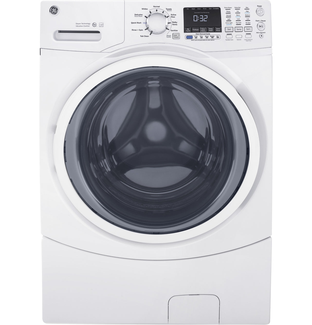 GE(R) ENERGY STAR(R) 4.5 cu. ft. Capacity Front Load Washer with Steam - (GFW450SSMWW)