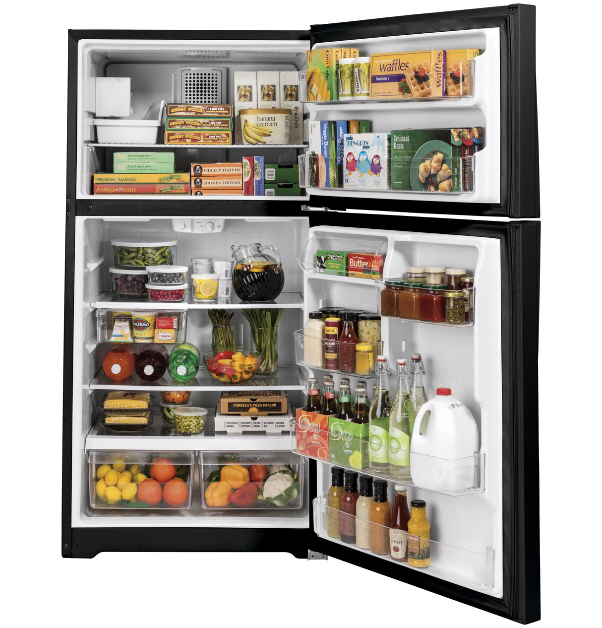 GE(R) ENERGY STAR(R) 21.9 Cu. Ft. Top-Freezer Refrigerator - (GIE22JTNRBB)