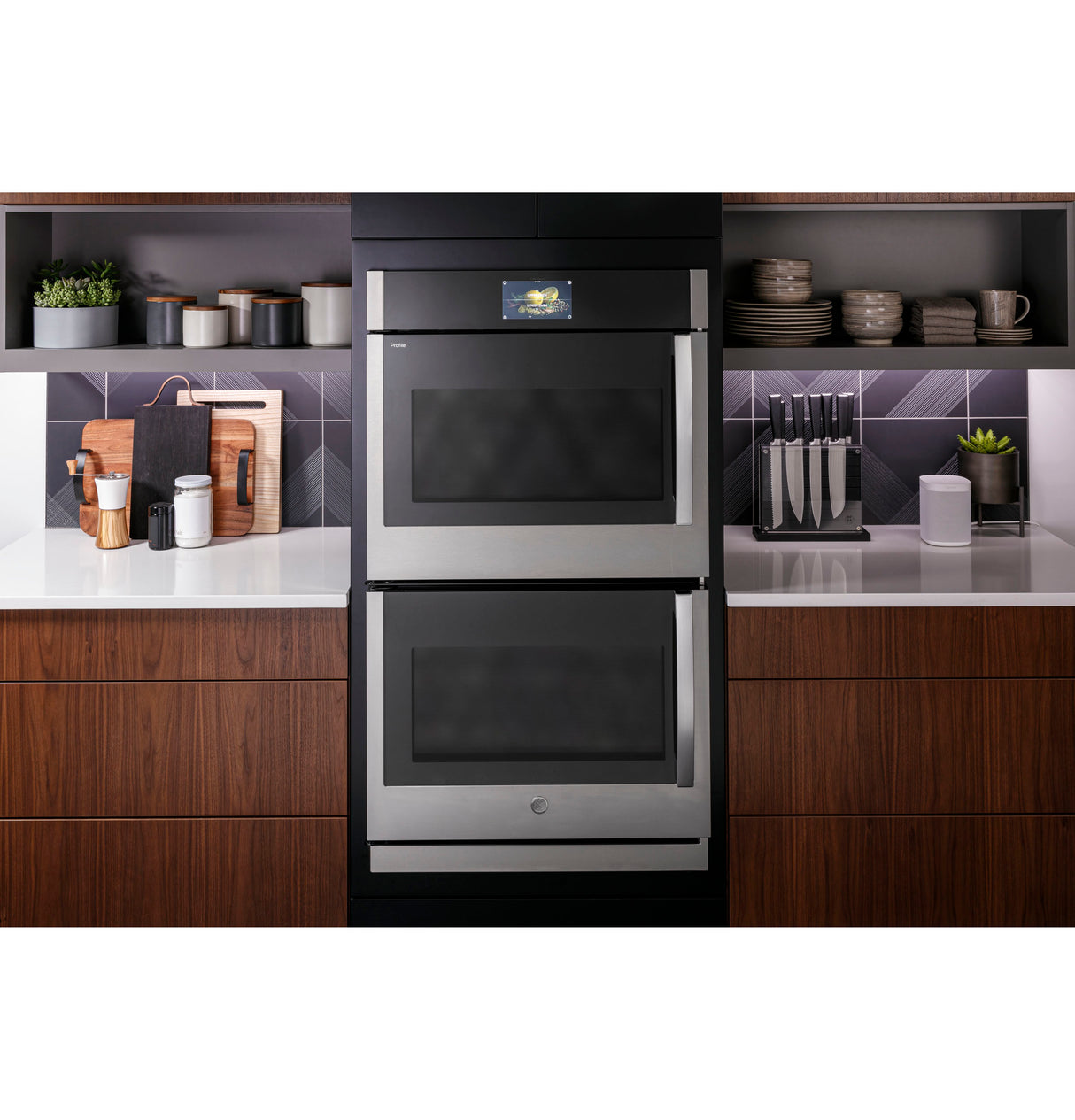 GE Profile(TM) 30" Smart Built-In Convection Double Wall Oven with Right-Hand Side-Swing Doors - (PTD700RSNSS)