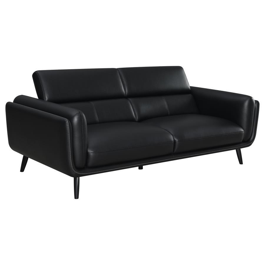 Shania - Upholstered Low Back Sofa - Black