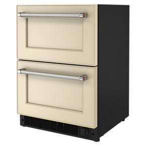 24" Panel-Ready Undercounter Double-Drawer Refrigerator/Freezer