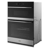 64 Total Cubic Feet Combo Wall Oven With Air Fry When Connected - Gray