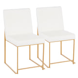 Fuji - Contemporary Stylish Frame, High Back Dining Chair (Set of 2)