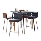 Marcel Mason - 5 Piece Swivel Contemporary Design Counter Height Dining Set