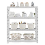 60" Wide Heavy Duty Rack With Four 18" Deep Shelves - Hammered White