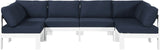 Nizuc - Outdoor Patio Modular Sectional 6 Piece - Navy - Fabric