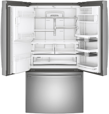 GE Profile(TM) Series ENERGY STAR(R) 27.7 Cu. Ft. Fingerprint Resistant French-Door Refrigerator with Hands-Free AutoFill - (PFE28KYNFS)