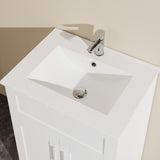 Sink Bathroom Vanity Laundry Cabinet Combo - White