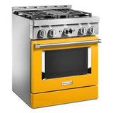 KitchenAid 30'' Smart Commercial-Style Gas Range With 4 Burners - Yellow Pepper