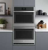 GE Profile(TM) 30" Smart Built-In Convection Double Wall Oven with In-Oven Camera and No Preheat Air Fry - (PTD9000SNSS)