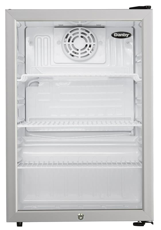 Danby 2.6 cu. ft. Compact Glass Door Fridge in Platinum - (DAG026A2BDB)