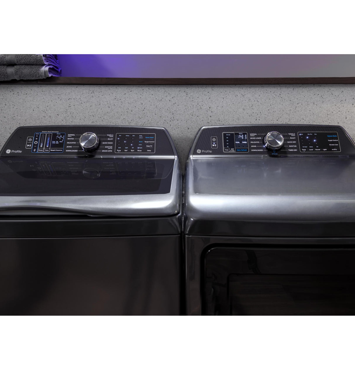 GE Profile(TM) ENERGY STAR(R) 5.4 cu. ft. Capacity Washer with Smarter Wash Technology and FlexDispense(TM) - (PTW900BPTDG)