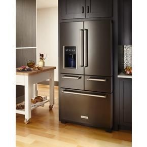 25.8 Cubic Feet 36" Multi-Door Freestanding Refrigerator With Platinum Interior Design And PrintShield Finish