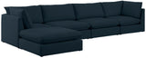 Mackenzie - Modular Sectional 5 Piece - Navy - Fabric - Modern & Contemporary