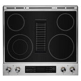 Rise 30" Electric Downdraft Slide-In Range - Stainless Steel