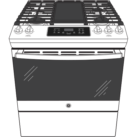 GE(R) 30" Slide-In Front Control Gas Range - (JGSS66EELES)