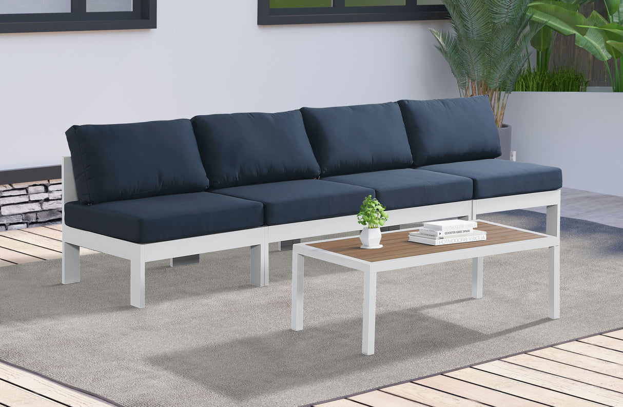 Nizuc - Outdoor Patio Modular Sofa 4 Seats - Navy