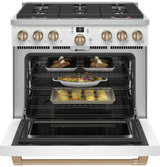 Caf(eback)(TM) 36" Smart Dual-Fuel Commercial-Style Range with 6 Burners (Natural Gas) - (C2Y366P4TW2)