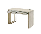 Tyeid - Desk - Antique White & Gold Finish