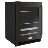 24" Beverage Center With Glass Door And Metal-Front Racks And PrintShield Finish