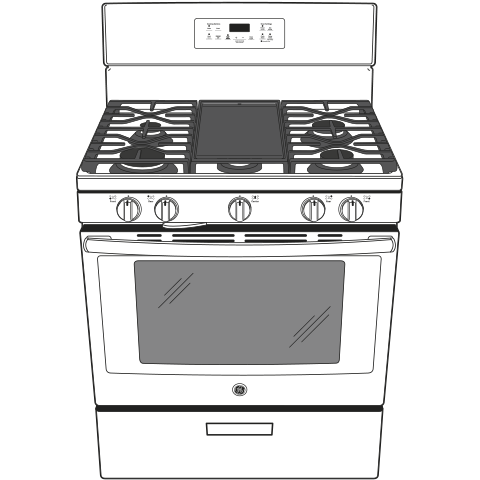 GE(R) 30" Free-Standing Gas Range - (JGBS66DEKBB)