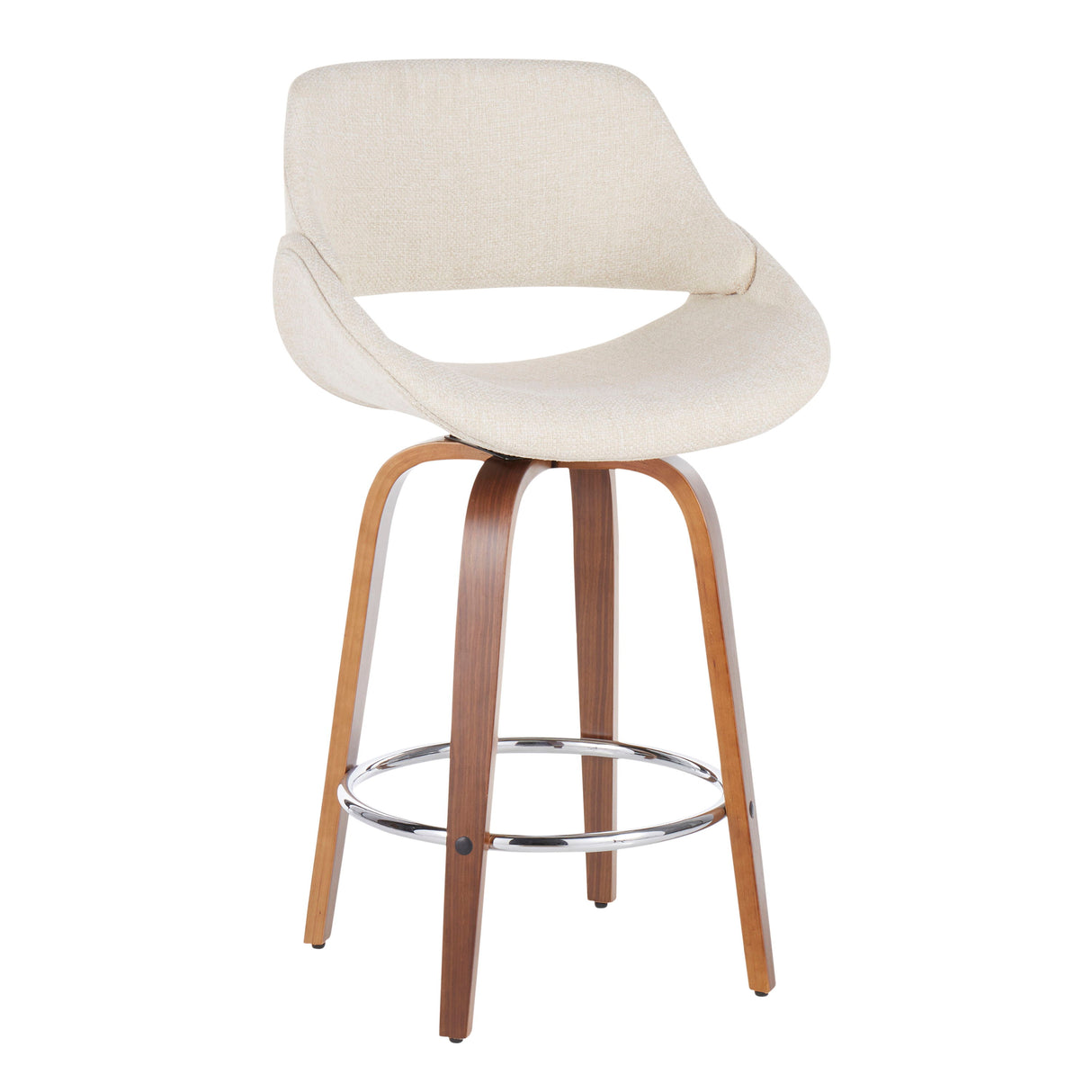 Fabrico - Mid Century Modern Counter Stool (Set of 2)