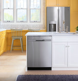 GE(R) ENERGY STAR(R) Fingerprint Resistant Top Control with Stainless Steel Interior Dishwasher with Sanitize Cycle & Dry Boost with Fan Assist - (GDP665SYNFS)